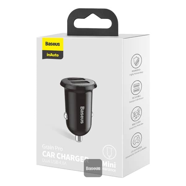 شارژر فندکی باسئوس مدل Baseus Grain Pro