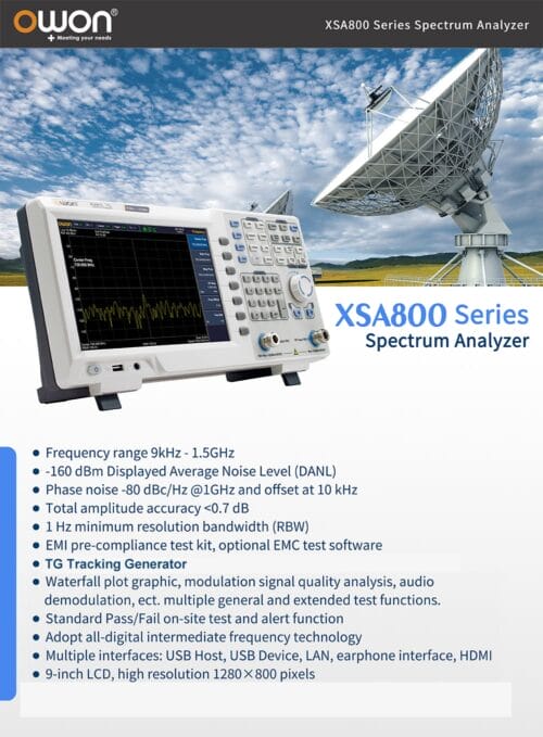 اسپکتروم آنالایزر دیجیتال اوون مدل OWON XSA815TG ASRTOOLS