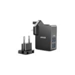 شارژر دیواری فست چهار پورت انکر مدل ANKER POWERPORT 4 Lite A2042 27W به همراه مبدل برق ASRTOOLS