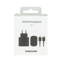 شارژر دیواری فست و PD تک پورت دو شاخه سامسونگ مدل Samsung EP-TA800 25W به همراه کابل شارژ Type-C عصرتولز